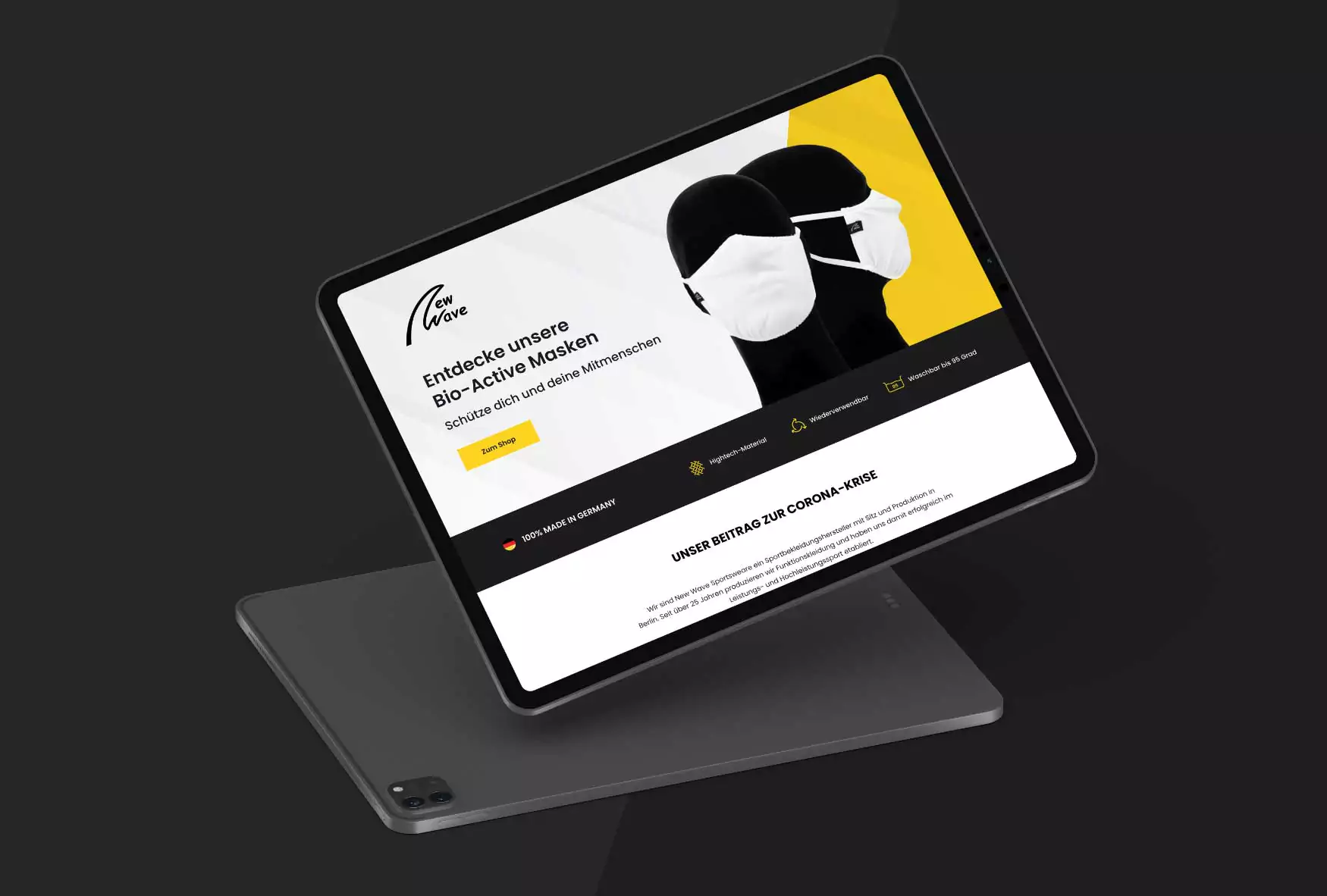 Landingpage für New Wave